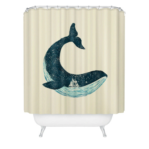 Starry Night Whale Shower Curtain