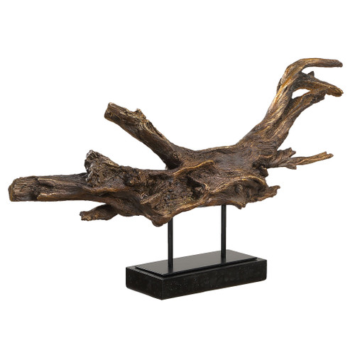 Gilded Driftwood Branch Sculpture