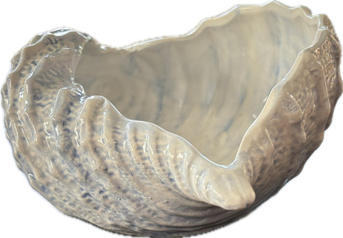 Large Blue Shell Shaped Bowl