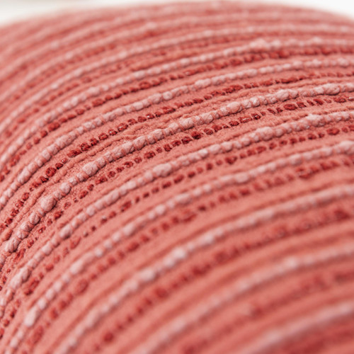 Seaside Coral Stripe Rectangle Pillow close up