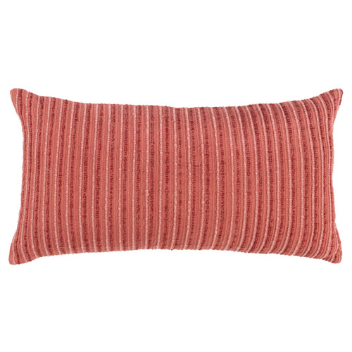 Seaside Coral Stripe Rectangle Pillow