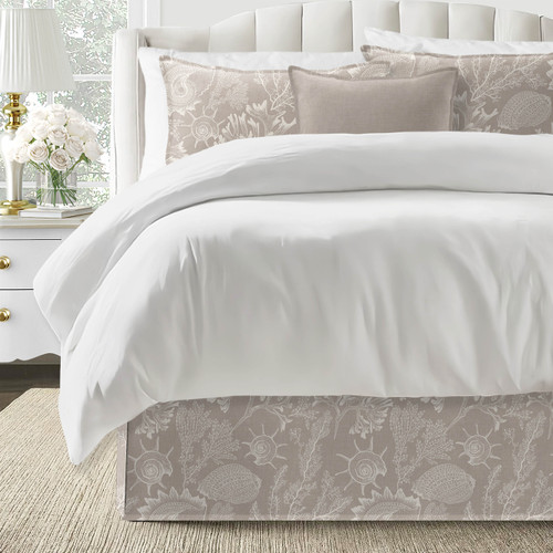 Shellabration Sandy Taupe Bedskirt