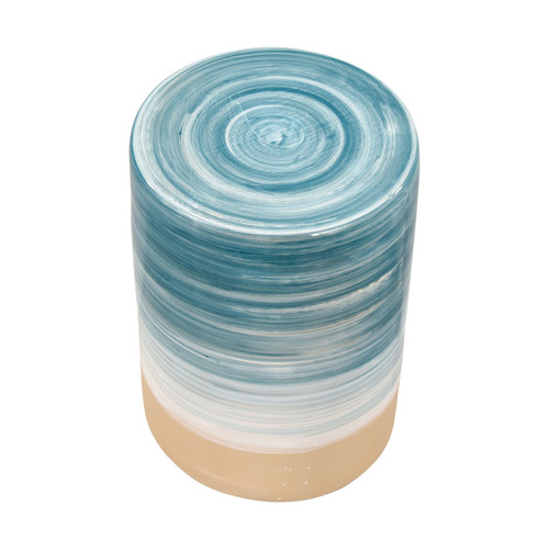 Turquoise Bay & Shore Accent Stool angle view