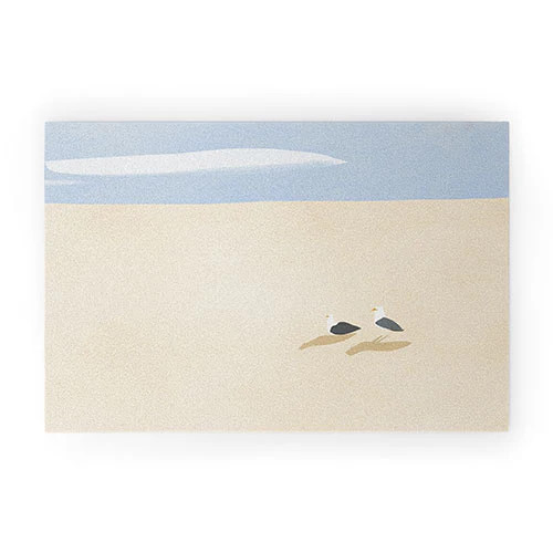 Sand View and Sea Gulls Entry Mat Sand View and Sea Gulls Entry Mat