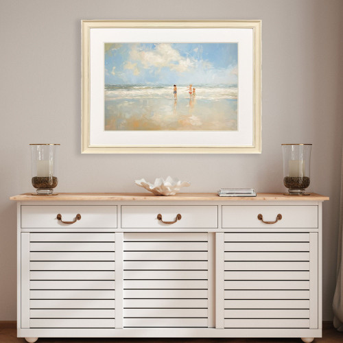 Beach Play Date Coastal Framed Art room idea Beach Play Date Coastal Framed Art room idea