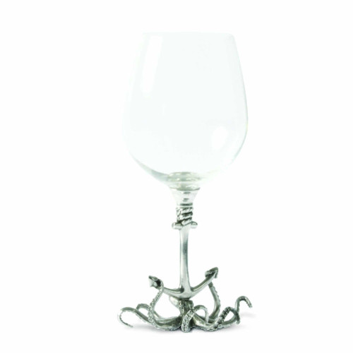 Octopus Pewter Stemmed 12 oz. Wine Glass 2