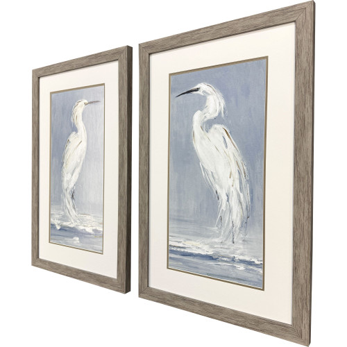 Stand Still Marsh Egret Duo Art Set angle view