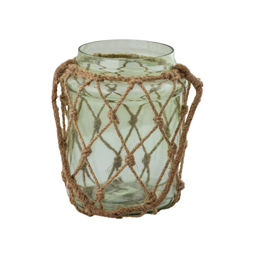Sea Garden Small Rope Wrapped Glass Vase view 2