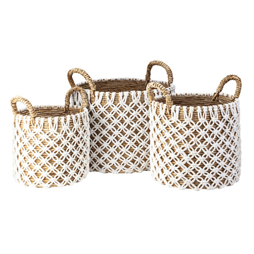 Nautical Knots Set of Three Baskets