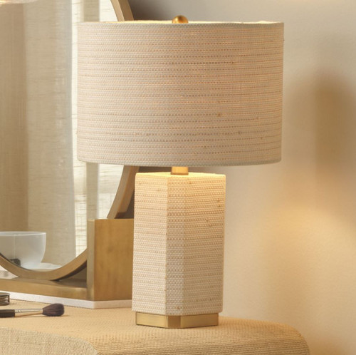Palisades Natural Raffia Wrapped Table Lamp room view
