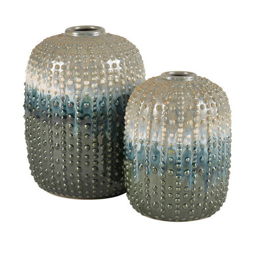 Large Ocean Song Reactive Glaze Vase both sizes