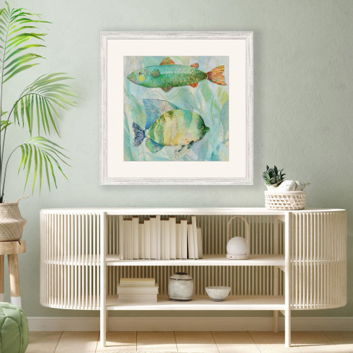Tropical Sea Swim I Framed Wall Art room idea