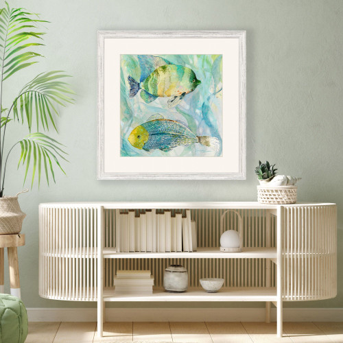Tropical Sea Swim II Framed Wall Art room view