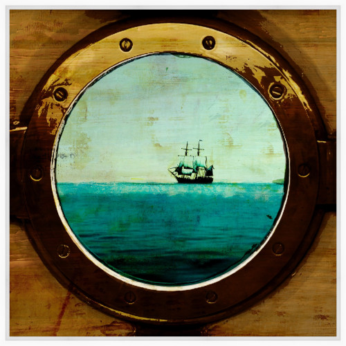 Finestra Sul Mare I Framed Canvas Giclee 