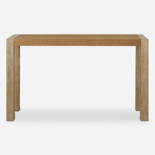 Brisbane Grasscloth Wrapped Console Table main image