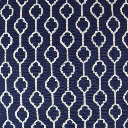 Striker Indigo Blue and White Pillow fabric close up