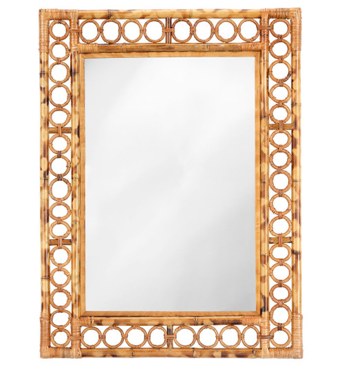 Somerset Woven Bamboo Rectangle Mirror