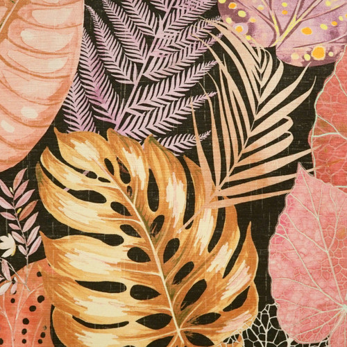 Mauritius Warm Sunset Fronds Velvet Luxe Pillow