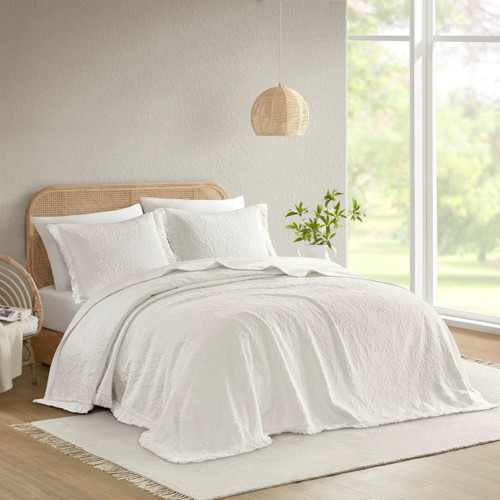 Tropical Floral Cottage King Bedspread Set