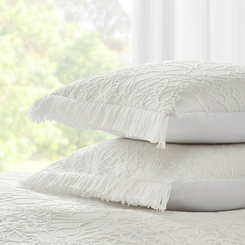 Tropical Floral Cottage Queen Bedspread Set pillow sham details