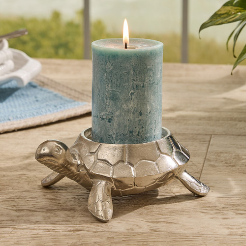 Sea Turtle Candle Pillar Holder - candle not included