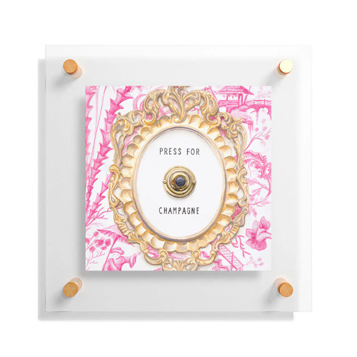 Press for Pink Champagne Acrylic Art 10 x 10 size