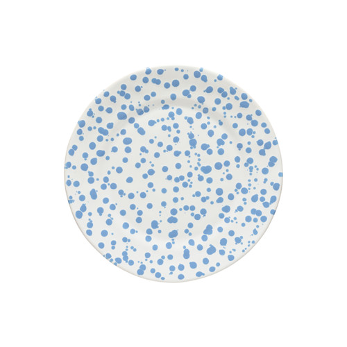Cornflower Blue Polka Dot Rafaela Dinner Plate