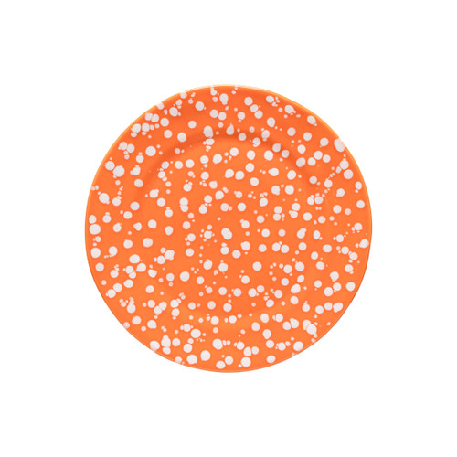 Tangerine Polka Dot Rafaela Dinner Plate 