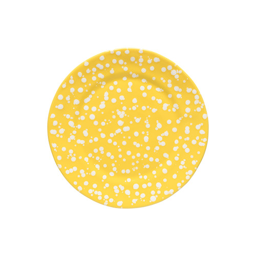 Daffodil Yellow Polka Dot Rafaela Dinner Plate