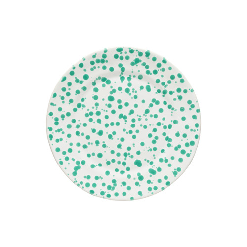 Green Polka Dot Rafaela Dinner Plate