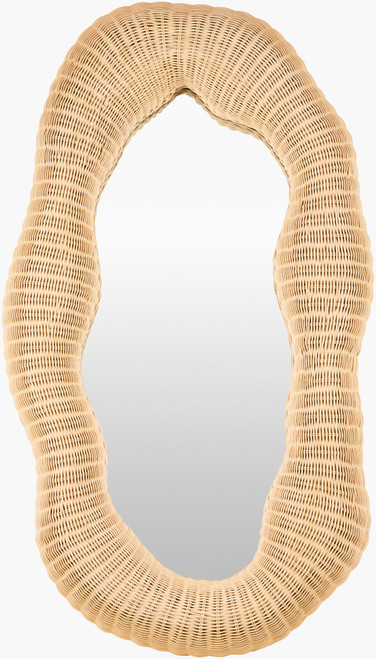 Island Tide Large Woven Rattan Mirror