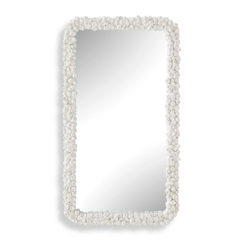 White Barnacle Clusters Large Rectangular Mirror