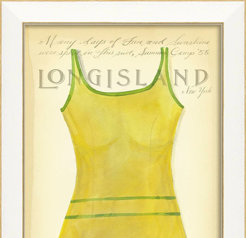 Vintage Long Island Swimsuit Art top of art