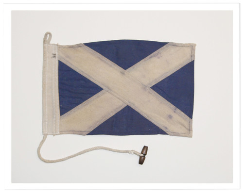 Mike Signal Flag Shadowbox Art white frame