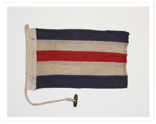 Charlie-C Signal Flag Shadowbox Art white frame