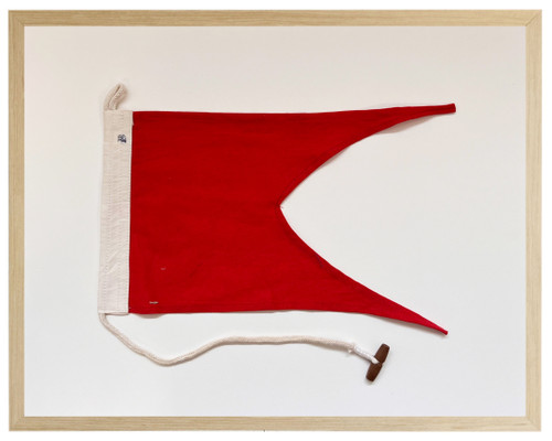 Bravo-B Signal Flag Shadowbox Art natural frame