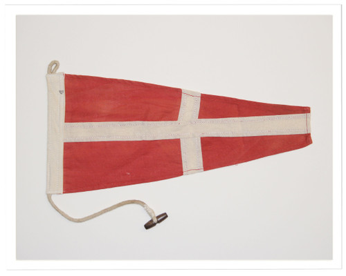 Numeral 4 Signal Flag Shadowbox Art white frame