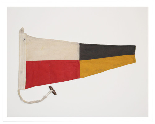 Numeral 9 Signal Flag Shadowbox Art white frame