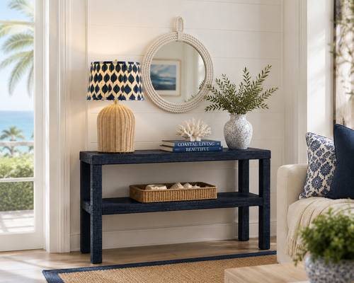 Cape House White Roped Round Mirror