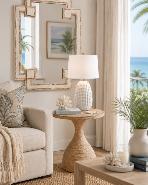 Sea Pearl Sculpted Table Lamp -  room example