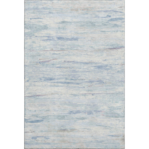Blue Coastal Currents Design Plush Area Rug