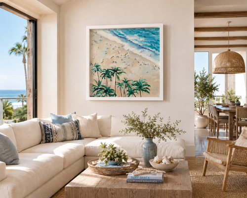 On the Shore Modern Beach Wall Art California Style Room Image
