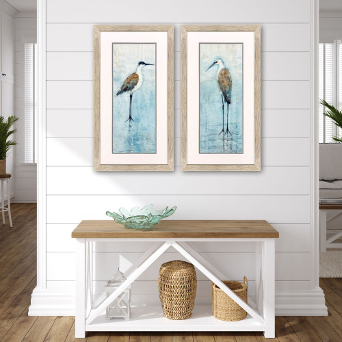 Daydreaming Seabirds Set of Two Wall Panels in an entry way image