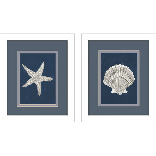 Seashell Treasures Accent Art - Set of Two