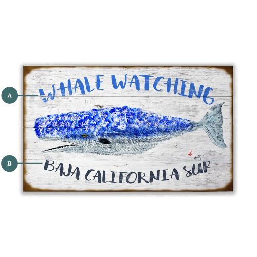 Sperm Whale Watching Custom Beach Sign