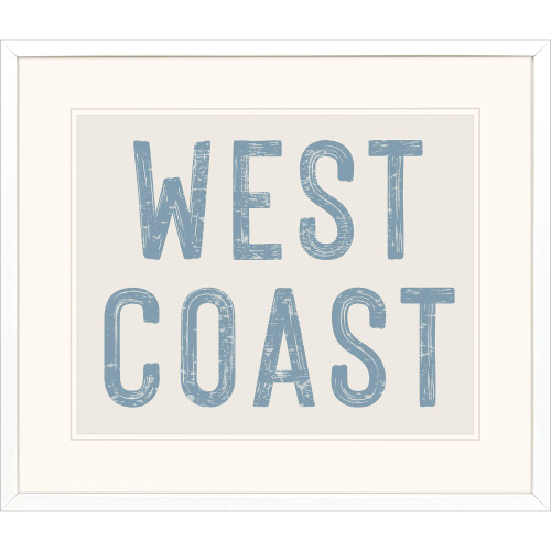West Coast Framed Beach Sign