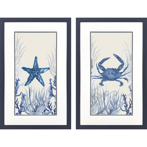 Blue Sea II Wall Art Duo