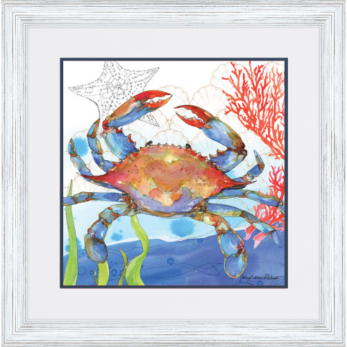 Bright Oceana Crab 1 Framed Art