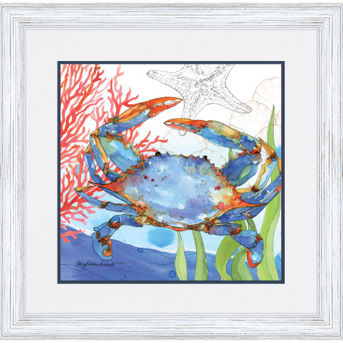 Bright Oceana Crab II Framed Art