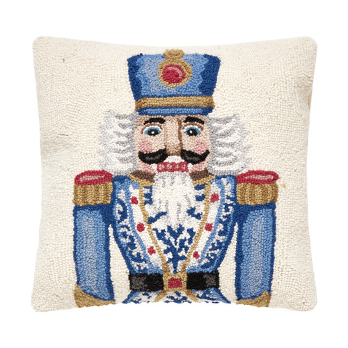 Holiday Chinoiseries Nutcracker Hooked Pillow